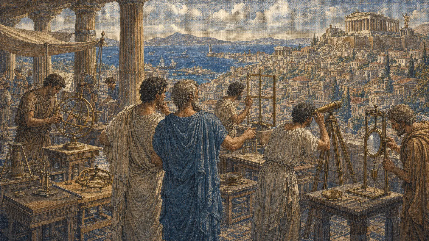 Greek editorial illustration for How to Choose an AI Visibility Platform