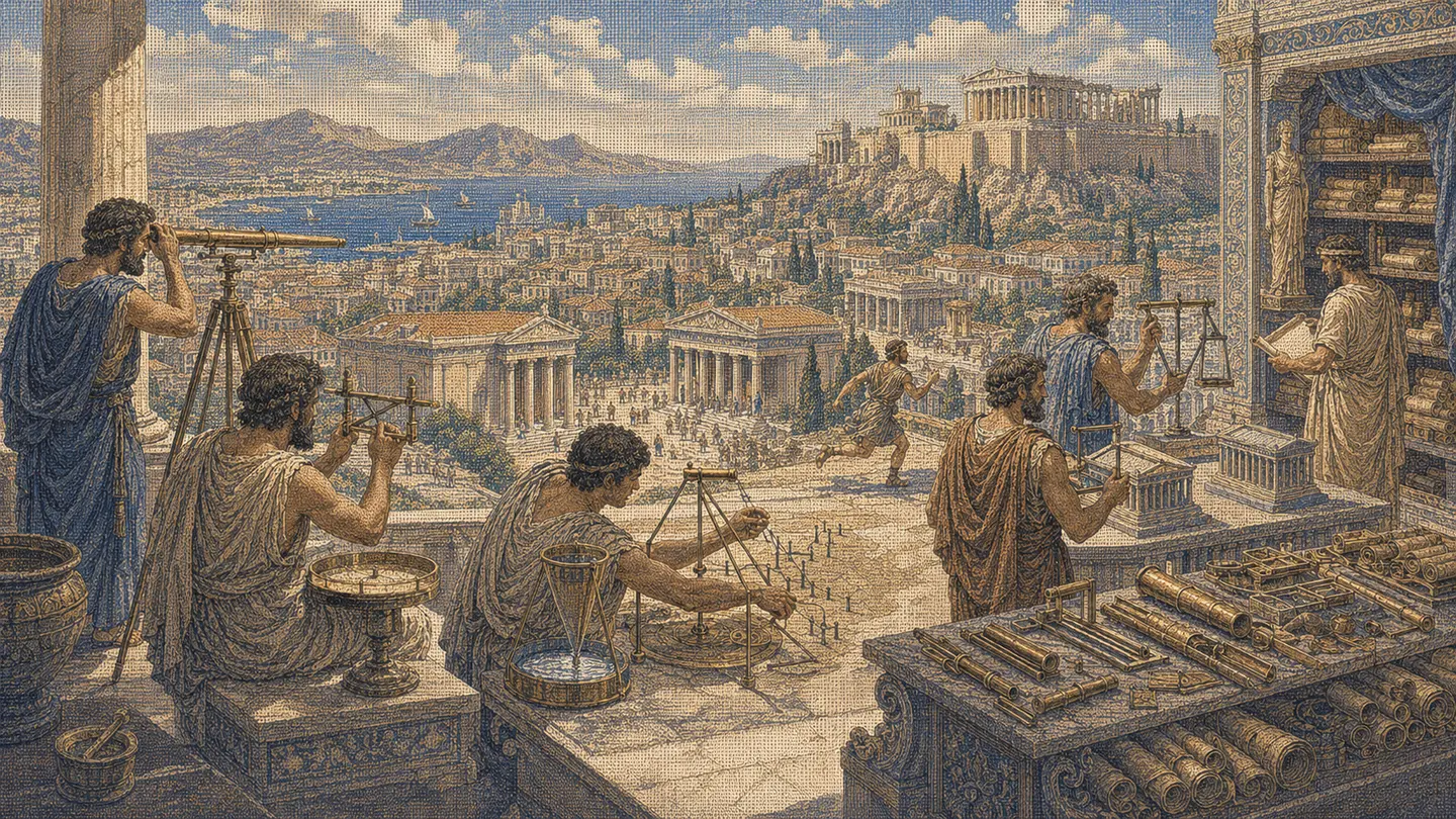 Greek editorial illustration for LLM Visibility Tools: Features That Matter